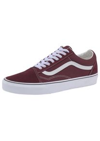Sneaker Vans "Old Skool", Herren, Gr. 40, rot (bordeaux), Leder, kontrastfarbene Details, Schuhe Sneaker, aus Leder