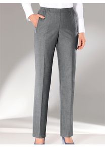 Webhose Adelina, Damen, Gr. 46, Normalgr&ouml;&szlig;en, grau (grau, meliert), 66% Polyester, 32% Viskose, 2% Elasthan, meliert, lang, Hosen Webhose