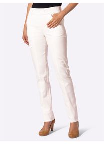 Bequeme Jeans Casual Looks, Damen, Gr. 46, Normalgr&ouml;&szlig;en, ecru, 98% Baumwolle, 2% Elasthan, unifarben, lang, Jeans Bequeme Jeans