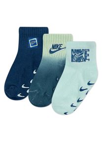 Socken Nike Sportswear "NHB 3PK GLOW WITH ME INF/TOD S", Jungen, Gr. 15 (6/11,5), blau force, Obermaterial: 52% Baumwolle, 43% Polyester, 5% Elasthan, Socken Socken, f&uuml;r Babys, dreiteiliges Set, sportlicher Stil
