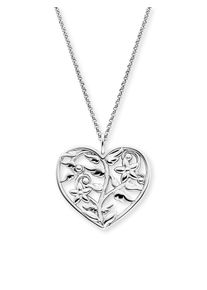 Kette mit Anh&auml;nger Engelsrufer "Herz Fl&uuml;gelbaum", silber (silberfarben), Halsketten, Damen, Silber 925 (Sterlingsilber), L: 50 B: 1,42mm, Kette mit Anh&auml;nger, Made in Germany, B:1,42mm