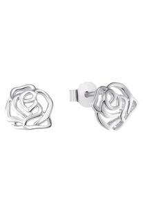 Paar Ohrstecker Amor "Rose", silber (silberfarben), Ohrringe, Damen, Silber 925 (Sterlingsilber), Paar Ohrstecker