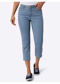 7/8-Jeans Casual Looks, Damen, Gr. 46, Normalgr&ouml;&szlig;en, blau, bleached, 99% Baumwolle, 1% Elasthan, unifarben, 7/8-L&auml;nge, Jeans 7/8-Jeans