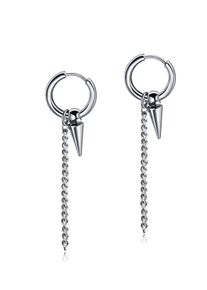 Paar Creolen Firetti "Schmuck Geschenk Kegel", silber (edelstahlfarben), Ohrringe, Damen, 17mm, Edelstahl, Paar Creolen, Einh&auml;nger abnehmbar