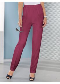 Dehnbund-Hose Classic Basics, Damen, Gr. 46, Normalgr&ouml;&szlig;en, rot (bordeaux), 100% Polyester, unifarben, lang, Hosen Dehnbund-Hose