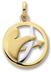 Sternzeichenanh&auml;nger ONE ELEMENT "Sch&uuml;tze Sternzeichen Anh&auml;nger aus 333 Gelbgold", gold, Schmuckanh&auml;nger, Damen, Sch&uuml;tze, Gelbgold 333, Sternzeichenanh&auml;nger, Astro