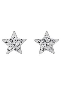 Paar Ohrstecker Firetti "Schmuck Geschenk Silber 925 Ohrschmuck Stern", silber (silberfarben, wei&szlig;), Ohrringe, M&auml;dchen, Silber 925 (Sterlingsilber), Paar Ohrstecker, mit Kristallstein