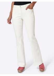 5-Pocket-Jeans Inspirationen, Damen, Gr. 46, Normalgr&ouml;&szlig;en, wei&szlig;, 98% Baumwolle, 2% Elasthan, unifarben, lang, Jeans 5-Pocket-Jeans