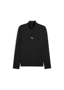 Sweatshirt Puma "M CLOUDSPUN 1/4 ZIP", Herren, Gr. S, schwarz (Puma schwarz), Interlock, Obermaterial: 77% Polyester, 23% Elasthan, regular fit normal, angesetztes B&uuml;ndchen, Sweatshirts Sweatshirt
