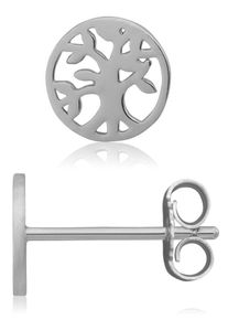 Paar Ohrstecker Firetti "Schmuck Geschenk Silber 925 Ohrschmuck Lebensbaum", silber (silberfarben), Ohrringe, Damen, 7mm, Silber 925 (Sterlingsilber), Paar Ohrstecker