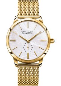 Quarzuhr Thomas Sabo "GLAM SPIRIT", gold (goldfarben), Armbanduhren, Damen, Quarzuhr, Armbanduhr, Damenuhr, Mineralglas mit Saphirbeschichtung