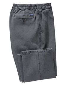 Bequeme Jeans, Herren, Gr. 26, Unterbauchgr&ouml;&szlig;en, grau (grau denim), 98% Baumwolle, 2% Elasthan, unifarben, lang, Jeans Bequeme Jeans