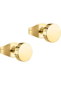 Paar Ohrstecker Liebeskind Berlin "Schmuck Geschenk Edelstahl Ohrringe Kreis", gold (gelbgoldfarben), Ohrringe, Damen, 5mm, Edelstahl, Paar Ohrstecker