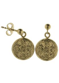 Paar Ohrh&auml;nger OSTSEE-SCHMUCK "- Hiddensee 13 mm rund - Gold 333/000 -" Gr. 22, gold (gold 333, goldfarben, gelb), Ohrringe, Damen, Gelbgold 333, Paar Ohrh&auml;nger