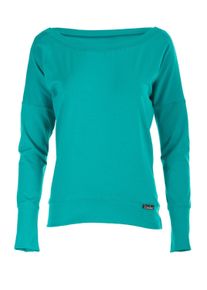 Oversize-Shirt WINSHAPE "Longsleeve WS2", Damen, Gr. L, gr&uuml;n (ocean gr&uuml;n), 90% Baumwolle, 10% Elasthan, U-Boot-Ausschnitt, Shirts Oversize-Shirt