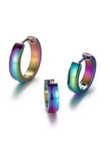 Creolen-Set Firetti "Multipack Schmuck Geschenk Ohrschmuck Creolenset Regenbogen", bunt (mehrfarbig), Ohrringe, Damen, Edelstahl, Creolen-Set