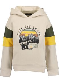 Hoodie Blue Seven "Blue Seven Hoodie", Jungen, Gr. 98, 0430, kiesel, 100% Baumwolle, normal normal, Rundhals, gerader Abschluss, Sweatshirts Hoodie