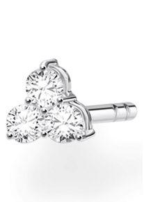 Single-Ohrstecker Thomas Sabo "wei&szlig;e Steine silber", bunt (silberfarben, wei&szlig;, kristallwei&szlig;), Ohrringe, Damen, Silber 925 (recycelt), Single-Ohrstecker, mit Zirkonia (synth.)