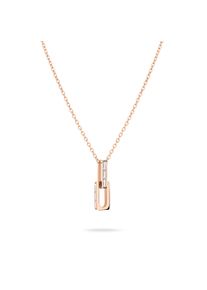 Kette mit Anh&auml;nger Liebeskind Berlin "Schmuck Geschenk Edelstahl Halskette Festive Mini Link", rosa (ros&eacute;goldfarben, kristallwei&szlig;), Halsketten, Damen, Edelstahl, L: 45 B: 1mm, Kette mit Anh&auml;nger, mit Zirkonia (synth.), B:1mm