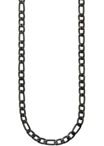 Edelstahlkette Bruno Banani "Schmuck Geschenk Halsschmuck Halskette", schwarz, Halsketten, Damen, Edelstahl, L: 55 B: 5,5mm, Edelstahlkette, B:5,5mm