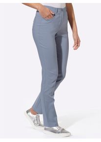 Webhose Classic Basics, Damen, Gr. 46, Normalgr&ouml;&szlig;en, blau (taubenblau), 72% Viskose, 25% Polyamid, 3% Elasthan, unifarben, lang, Hosen Webhose