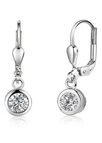 Paar Ohrh&auml;nger Firetti "Schmuck Geschenk Silber 925 Ohrschmuck Patentbrisur Solit&auml;r Glitzer", silber (silberfarben, kristallwei&szlig;, kristallwei&szlig;), Ohrringe, M&auml;dchen, Silber 925 (Sterlingsilber), Paar Ohrh&auml;nger, Made in Germany - mit Zirkonia (synth.)