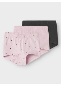 Panty name it "NMFTIGHTS 3P WINSOME HEARTS NOOS", M&auml;dchen, Gr. 104, 3 Stk., rosa (winsome orchid), Jersey, Obermaterial: 95% Baumwolle, 5% Elasthan, unifarben, Unterhosen Panty