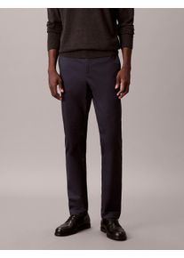 Chinohose Calvin Klein "SLIM SATEEN CHINO TROUSER", Herren, Gr. 40, L&auml;nge 30, schwarz sapphire, Web, Obermaterial: 97% Baumwolle, 3% Elasthan, unifarben, slim fit lang, Hosen Chinohose, slim fit
