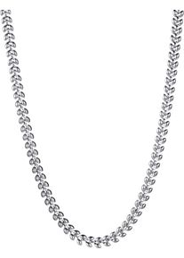 Edelstahlkette Firetti "Schmuck Geschenk Edelstahl Halsschmuck Halskette Weizen&auml;hren", silber (edelstahlfarben), Halsketten, Damen, Edelstahl, L: 46 B: 5,2mm, Edelstahlkette, B:5,2mm