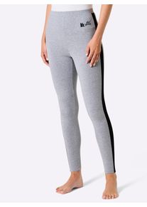 Leggings feel good, Damen, Gr. 40/42, Normalgr&ouml;&szlig;en, grau, meliert, schwarz, 95% Baumwolle, 5% Elasthan, unifarben, Hosen Leggings