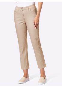 7/8-Jeans Casual Looks, Damen, Gr. 46, Normalgr&ouml;&szlig;en, sesam, 96% Baumwolle, 4% Elasthan, unifarben, 7/8-L&auml;nge, Jeans 7/8-Jeans