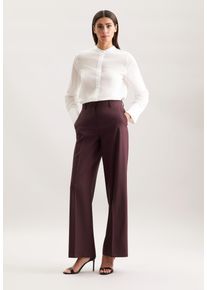 Stoffhose Seidensticker, Damen, Gr. 46, Normalgr&ouml;&szlig;en, burgundy, 52% Wolle, 44% Polyester, 4% Elasthan, unifarben, Hosen Stoffhose