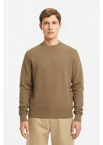 Strickpullover BOSS Orange "Anion", Herren, Gr. L, open gr&uuml;n346, Strick, Obermaterial: 95% Baumwolle, 5% Kaschmir, regular fit normal, Rundhals, eingesetzt B&uuml;ndchen, Pullover Strickpullover, Rundhalsausschnitt, Regular Fit, BOSS-Label