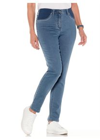 Bequeme Jeans Casual Looks, Damen, Gr. 46, Normalgr&ouml;&szlig;en, blau (blau, bleached), 56% Baumwolle, 19% Polyester, 14% Lyocell, 10% Viskose, 1% Elasthan, unifarben, lang, Jeans Bequeme Jeans