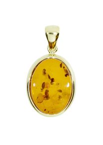 Kettenanh&auml;nger OSTSEE-SCHMUCK "- Classic 18x13 mm - Gold 333/000 - Bernstein" Gr. 31, gold (gold 333, goldfarben, gelb), Schmuckanh&auml;nger, Damen, Gelbgold 333, Kettenanh&auml;nger
