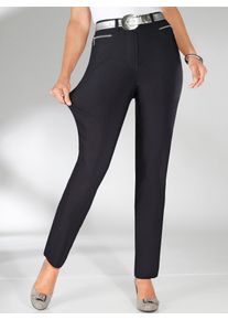 Thermohose Stehmann, Damen, Gr. 46, Normalgr&ouml;&szlig;en, grau (grafit, meliert), 47% Polyester, 26% Viskose, 23% Polyamid, 4% Elasthan, unifarben, lang, Hosen Thermohose