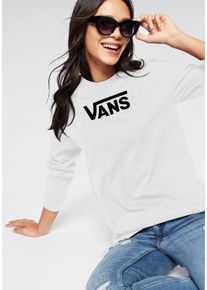 Langarmshirt Vans "FLYING V CLASSIC LS", Damen, Gr. XS, wei&szlig;, Single Jersey, Obermaterial: 100% Baumwolle, l&auml;ssig geschnitten h&uuml;ftlang, Rundhals, Rippb&uuml;ndchen, Shirts Langarmshirt