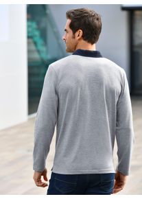 Langarmshirt Catamaran "Langarm-Shirt", Herren, Gr. 44/46, grau (hellgrau, meliert), 100% Baumwolle, unifarben, ohne Ausschnitt, Shirts Langarmshirt