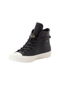 Sneaker Converse "CHUCK TAYLOR ALL STAR WEATHERIZED LEATHER", Damen, Gr. 37,5, schwarz (shadow woods, utility, egret), Leder, Schuhe Sneaker