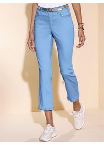 CR&Eacute;ATION L Bequeme Jeans CREATION L, Damen, Gr. 46, Normalgr&ouml;&szlig;en, himmelblau, 63% Baumwolle, 35% Lyocell, 2% Elasthan, unifarben, lang, Jeans Bequeme Jeans