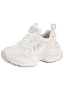 Plateausneaker Buffalo "RIDR ONE", Damen, Gr. 39, wei&szlig;, beige, Lederimitat, Synthetik, Textil, Schuhe Plateausneaker, Halbschuh, Schn&uuml;rschuh, Chunky-Sneaker mit trendy Plateausohle