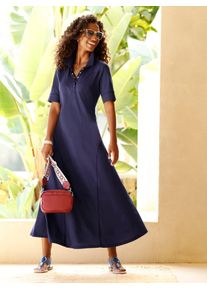 Sommerkleid Heine "Kleid", Damen, Gr. 40, Normalgr&ouml;&szlig;en, marine, 100% Baumwolle, unifarben, lang, Kleider Sommerkleid
