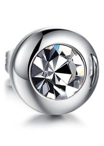Single-Ohrstecker Firetti "Schmuck Geschenk Ohrschmuck einzeln Glamour", silber (edelstahlfarben, kristallwei&szlig;, kristallwei&szlig;), Ohrringe, Damen, 8mm, Edelstahl, Single-Ohrstecker, mit Zirkonia (synth.)