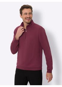 Langarmshirt CLASSIC "Sweatshirt", Herren, Gr. 60/62, rot (bordeaux), 50% Baumwolle, 50% Polyester, unifarben, Shirts Langarmshirt