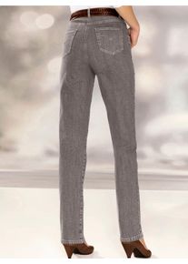 5-Pocket-Jeans Casual Looks, Damen, Gr. 18, Kurzgr&ouml;&szlig;en, grau (taupe, denim), 78% Baumwolle, 20% Polyester, 2% Elasthan, unifarben, lang, Jeans 5-Pocket-Jeans