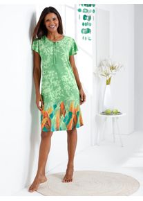 w&auml;schepur Nachthemd W&Auml;SCHEPUR "Nachthemd", Damen, Gr. 40/42, Normalgr&ouml;&szlig;en, orange (apfel, orange, bedruckt), Satin, 50% Baumwolle, 50% Viskose, bedruckt, gemustert, mehrfarbig, Kleider Nachthemd