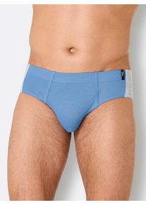 w&auml;schepur Slip W&Auml;SCHEPUR, Herren, Gr. 9, 4 Stk., blau (grau, meliert, mittelblau), 100% Baumwolle, Unterhosen Slip