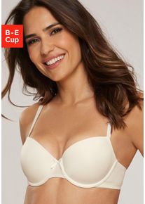 Schalen-BH s.Oliver, Damen, Gr. 90, Cup D, beige (creme), Microtouch, Obermaterial: 60% Polyamid, 35% Polyester, 5% Elasthan, Basic, BHs Schalen-BH, mit B&uuml;gel und nahtlos vorgeformten Schalen, Basic Dessous