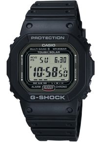 Funkchronograph Casio G-SHOCK, schwarz (schwarz, grau), Armbanduhren, Herren, Funkchronograph, Solaruhr,Armbanduhr,Herrenuhr,digital,,bis 20 bar wasserd.Resinarmband