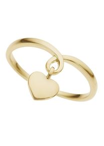 Goldring Firetti "Schmuck Geschenk Gold 333 Herz" Gr. 16, gold (gelbgoldfarben), Fingerringe, Damen, 16, Gelbgold 333, 2mm, Goldring